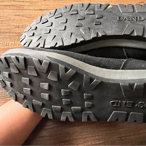 Lands' End Black Suede and Nylon Short Boots Style 394102 Size 8.5B - Picture 5 of 10